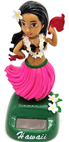Sghtil Salpicadero solar para coche, figura de bailarina, decoración solar, figuras móviles hawaianas, figuras solares, juguetes con energía solar, figura decorativa para bailar solar, para