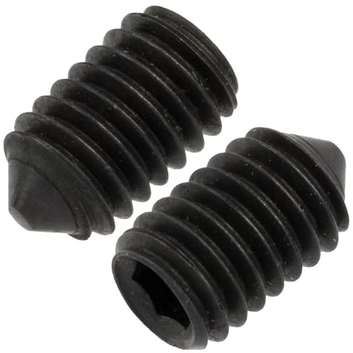 AERZETIX - Set di 12 Viti Senza Testa M3x5mm con Punta Conica - Impronta Cava Esagonale HEX1.5 a 6 Lati - in Acciaio - Colore Nero