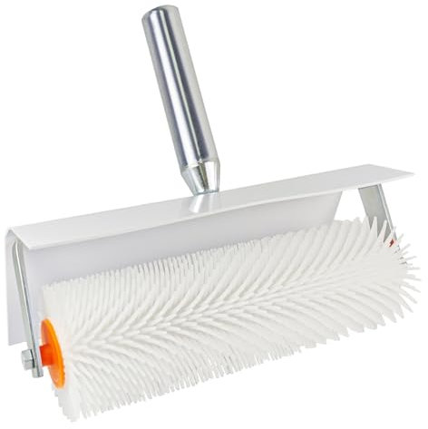 Rodillo de Púas, Duradero, Diseño Alargado, Rodillo de Púas, Apto para Cemento Autonivelante, Pintura de Suelos para Eliminar Burbujas de Aire Trabajo (Blanco)
