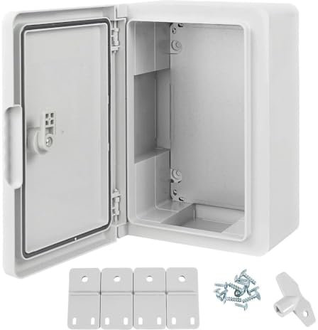 Armadio di distribuzione da parete con piastra zincata, scatola di controllo ABS vuoto IP65, dimensioni 200x300x130