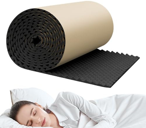 50cmx100/200cm Panel Espuma Insonorizante Auto Adhesivo, Almohadillas De Aislamiento Acústico/amortiguador Para Coche Negro, Calor Aislante Ignífugo Para Aislamiento Térmico,Protección Contra El Ruido