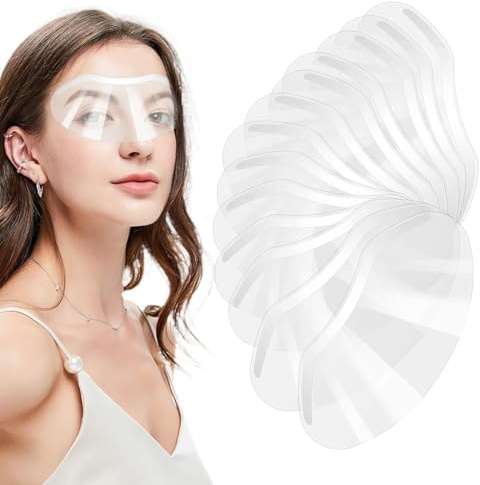 GXGM 50 Pièces Visiere de Protection, Visière Transparente pour Microblading, Maquillage Permanent, Extensions de Cils, Cataracte des Yeux, Protecteur de Yeux Visage de Douche