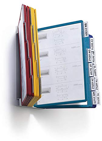 Durable Sichttafelsystem (Vario Wall 20, mit 20 Sichttafeln A4) mehrfarbig, 551200