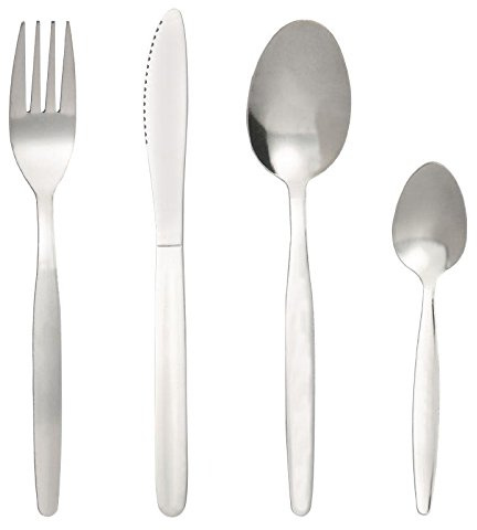 Olympia 4 Piece Kelso Cutlery Set 12x Place Setting (48 Pieces - Table Knives, Dessert Spoons, Tea Spoons And Forks)