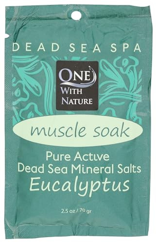 ONE WITH NATURE Eucalyptus Dead Sea Bath Salt Packet, 2.5 OZ