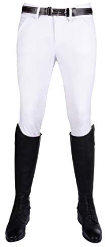HKM Erwachsene Herren-Reithose-Intenso-Silikon-Kniebesatz1200 weiß94 Hose, 1200 weiß, 94