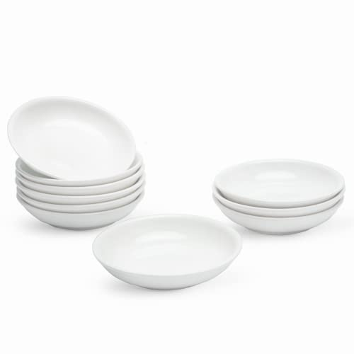 UIBFCWN 10 Pack Soy Sauce Dishes, 3 oz Ceramic Dipping Bowls, 4-Inch