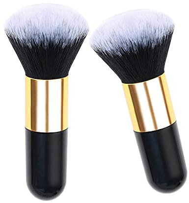 2pcs Powder Makeup Brush Set Non-Slip Large Flat Kabuki Brush Practical Facial Makeup Tools for Blending Foundation Blush