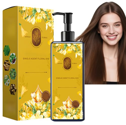 Plant-Based Permanent Hair Dye for Men&Women,Long-Lasting Hair Colour Natural Gray Coverage,Nourishing Shamp/oo H/air D/ye Permanent,Natural Shampo/o,Hair Dy/e S/hampoo Women,Dark Brown