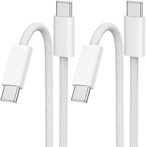GIANAC USB C-kabel 3M 2-pack snabbladdningskabel USB C till USB C-kabel 60 W | USBC laddningskabel för iPhone 17 Pro Max/iPhone Air/16/15-serien, Samsung Galaxy S26/S25/S23, MacBook Pro/Air, iPad Pro