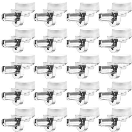 QUARKZMAN 30 Pcs Clavijas Para Estantes, Clavijas De 5mm Para Estantes De Gabinete Con Ventosa, Soportes De Estante Metálicos Ajustables Para Estantes De Vidrio O Madera Y Armarios