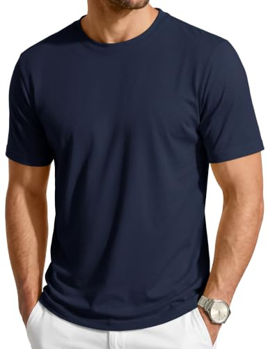 Cavva T-shirt da uomo a maniche corte UPF 80+ protezione solare maglietta girocollo casual basic top leggero traspirante Tees