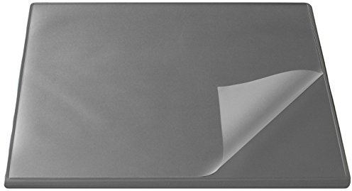 Läufer 44623 Durella Flexoplan Schreibtischunterlage mit Kantenschutz und transparenter Auflage, 52 x 65 cm, rutschfeste Schreibunterlage, grau