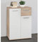 möbelando Kommode Standschrank Beistellkommode Highboard Anrichte Jacklin I Sonoma-Eiche/Weiß