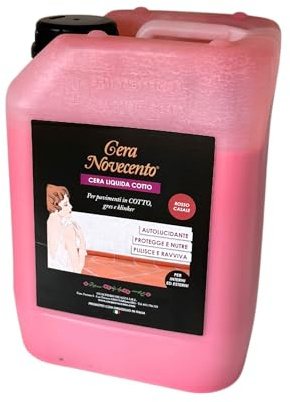 Cera Novecento K923 cera líquida cocida, rojo Casale, 5 litros