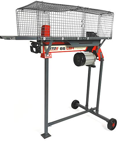 Mitox 6.5 Tonne Electric Hydraulic Log Splitter With Stand, QuickSplit Function and Safety Cage