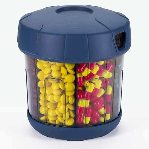 Mossime Portapillole Settimanale, Portapillole Extra Large a 7 Scomparti, Coperchio Morbido In TPU Con Apertura Facilitata Porta Pillole Per Viaggio Per Vitamine, Oli Di Pesce