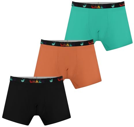 Carer Jungen Inkontinenz-Boxershorts 3er-Pack Waschbare Baumwollunterwäsche mit 100 ml Absorption für Harnverluste Bettnässen Sauberkeitstraining und leichte bis mittlere Inkontinenz