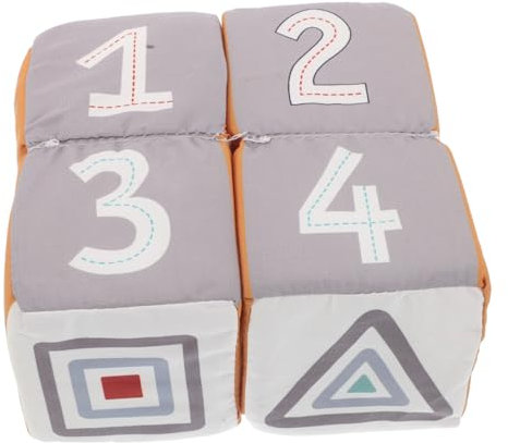 Milisten Cartoon Stoffbausteine ​​Babyspielzeug Babywürfel Kleinkindbausteine ​​ Aktivitätswürfel Säuglingsbausteine ​​Säuglingsspielzeug Sensorische Bausteine ​​Stoffspielzeug Bausteine