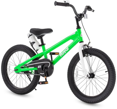 royalbaby BMX Freestyle Kinder Fahrrad, Boy 's Fahrräder und Girl 's Fahrräder mit Rädern mit Training, 30,5 cm, 35,6 cm, 40,6 cm, 45,7 cm, Geschenke für Kinder, RB18B-6G, grün, 45,7 cm