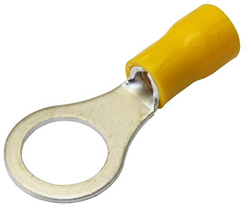 All Trade Direct 20 x Yellow 10.5mm Ring Insulated Wire Connector Electrical Crimp Terminal