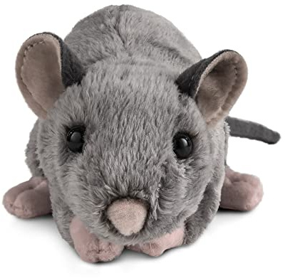 Living Nature Peluche Rat 18 cm – Peluche Réaliste et Douce – Animal en Peluche de Haute Qualité
