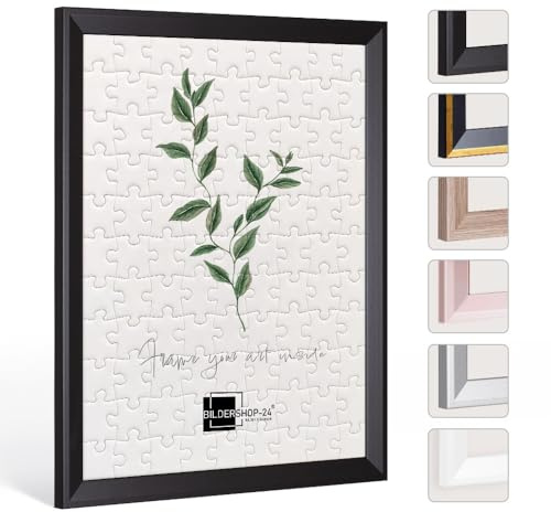 Bildershop-24 Cornice puzzle PRIO 34 x 48 cm, colore nero (opaco) per circa 300-500 pezzi