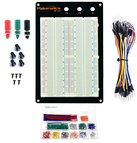 Makeronics 1660 Solderless Breadboard Kit 350 Jumper Wires 65 Jumper Wires
