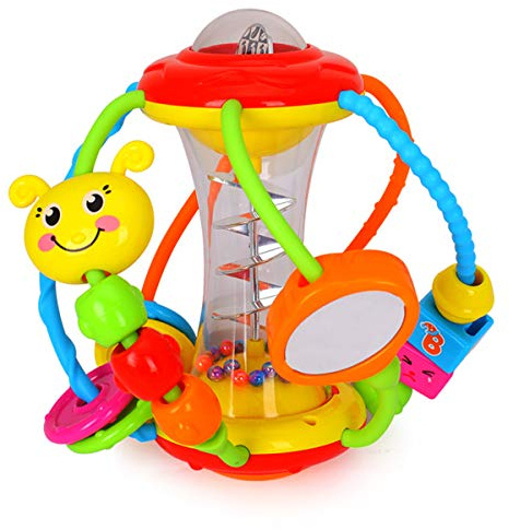 HOLA Baby Toys 0-6-12 Months, Baby Rattle Toys Activity Ball Infant Toys 6 Month Old Baby Toys 3-6 Months, Shaker Grab Spin Travel Toys Easter Basket Stuffers