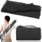 JASSINS African Net Long Bath Net Sponge, Bathing Body Exfoliating Shower Body Back Scrubber Skin Smoother,Stretch Length to 66 INCH (Black)