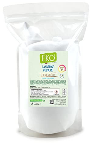 Eko Detersivo Lavatrice Polvere 400g - 16 Lavaggi, Ecologico