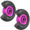 TRUTZHOLM 2X pannensicheres Sackkarrenrad 260x85mm Vollgummi 3.00-4 PU Ersatzrad für Sackkarre Rad Reifen 75mm Nabenlänge (Pink, zentrierte 75 mm Nabe)