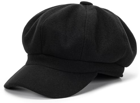 Womens Newsboy Octagonal Beret Hats 8 Panels Vintage Cabbie Hat for Girls
