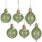 Weihnachtsbaumschuck 6er Set Weihnachtskugeln aus Glas - Grüner Christbaumschmuck Deko Fensterdeko Weihnachtsbaumschmuck zum Aufhängen - Ausgefallene Weihnachtsbaumkugeln Dekohänger Weihnachtsschmuck