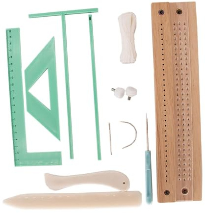Baoblaze Kits de Reliure Guide de Couverture de Livre Fournitures de Couture Guide d'Outils de Scrapbooking Règle de Reliure pour Débutants Outil de Reliure