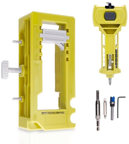 Door Hinge and Latch Installation Kit ABS Door Hinge Mortiser Template for Accurate Scoring and Chiseling (Green)