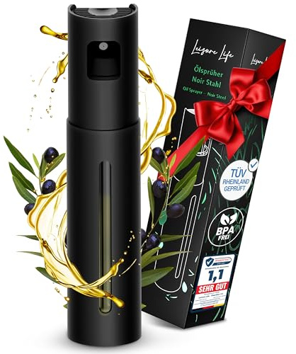 Leisure Life® | NUEVO: Pulverizador de Aceite Premium 2.0 – Acero Inoxidable 100 ml | Protección UV, sin BPA, apto para lavavajillas | Niebla fina uniforme | Para cocina