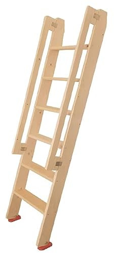 Hög trästege med 9,4 cm breda stegar ersättningstrappa för loftsängar 6-7 steg för släpvagnar och säker design