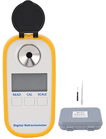 Refractómetro portátil con pantalla digital precisa, medidor de azúcar Brix de Bolsillo para peras y sandías