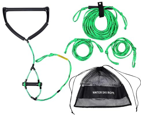 rongweiwang Vattenskidrep Kraftigt dragrep Wakeboarding Ski Surfing Med Bekvämt Grepp Handtag Stor Last Och Kraftigt. Vattenskidrep Är Mycket Lämpligt För Olika Vattensporter