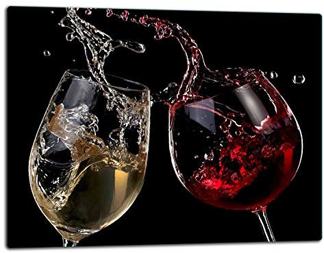 TMK ArtDeko – Schneidebrett Glas – Glasschneidebrett für die Küche 52x40 cm – Robust, Hygienisch & Rutschfest – Glas Schneidebrett – Zusätzliche Arbeitsfläche – Vielseitige Nutzung