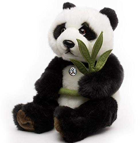 Panda gosedjur teddy sittande med bambugren mjuk leksak björn MI LING – gosedjur x biz