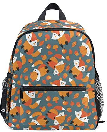 Kinder-Rucksack, Kinder-Schultasche, handgezeichneter Pandabär, Schüler, Büchertasche für Jungen und Mädchen, Brustgurt, Fox 047, Einheitsgröße, Kinderrucksack