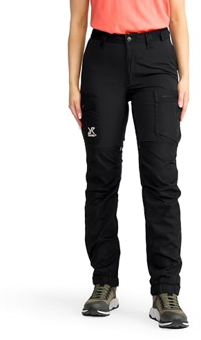 RevolutionRace Rambler Lightweight Pro Pants für Damen, Leichte Outdoor-Hose und Wanderhose für Damen, Black, XL