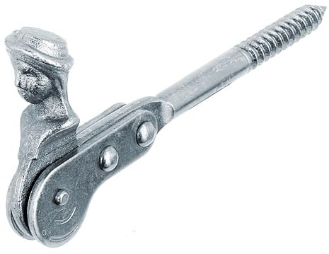 Alberts 864217 Fensterladen-Feststeller Schäferkopf | zum Einschrauben oder zum Einmauern | galvanisch blau verzinkt | 126,5 mm | 10er Set