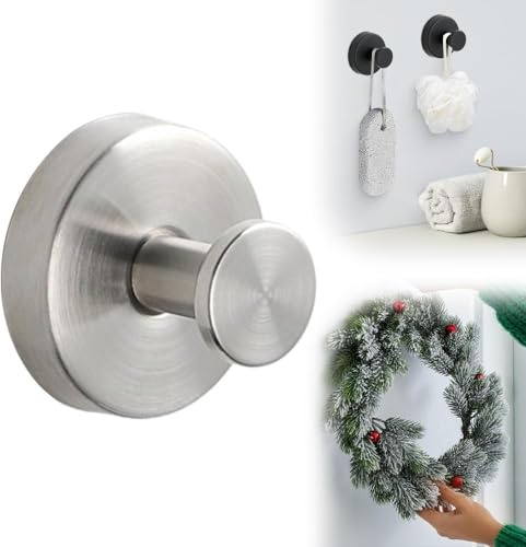 HOIDOKLY Crochets à Ventouse pour Couronnes sur Verre, 2025 Nouveaux Crochets à Ventouse sans Perçage pour Serviettes de Douche, Support de Couronne à Ventouse pour Fenêtre en Verre, Porte, Miroir de