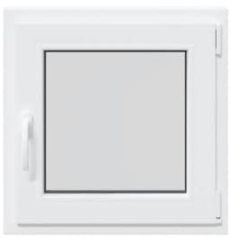 vidaXL RISOR 50x50 cm Tilt & Turn PVC Egress Window - White, Double Glazed, Secure Lock, Basement/Garage Use