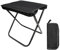 BTIUGYI Camping Hocker 28.5CM, Tragbarer Klapphocker mit Aufbewahrungsbeutel, Fußhocker Outdoor, Mini-Klapphocker, Leicht Sitz Falthocker für Wandern, Garten, Angeln, Grillen, Strand (Schwarz)