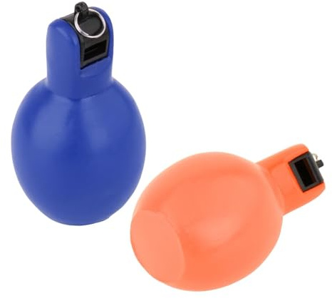 CRDARAAV 2 silbatos de mano para entrenadores, para baloncesto, senderismo, caminar, naranja y azul, 6,7 x 12,8 cm