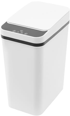 POTYYH 9 l sensor soptunna med lock, köksavfallskorg med infraröd sensor och vibrationssensor, automatisk badrumsavfallshink för kök, vardagsrum, sovrum, kontor
